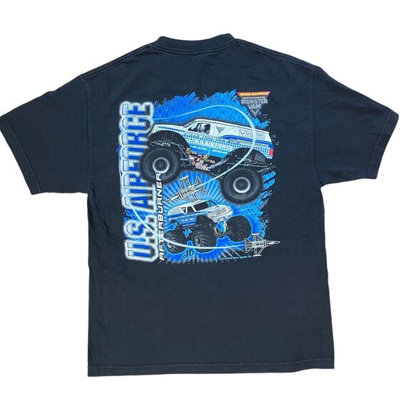 Vintage U.S. Air Force Afterburner Monster Jam T Shirt Mens Large Black Military - Picture 9 of 10